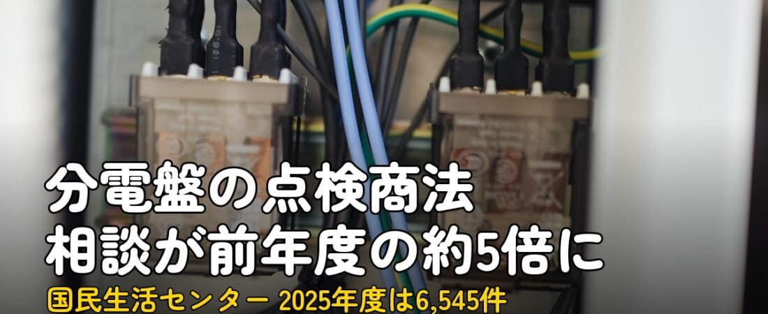 分電盤の点検商法、相談6,545件|2023年度の約168倍